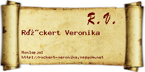 Rückert Veronika névjegykártya